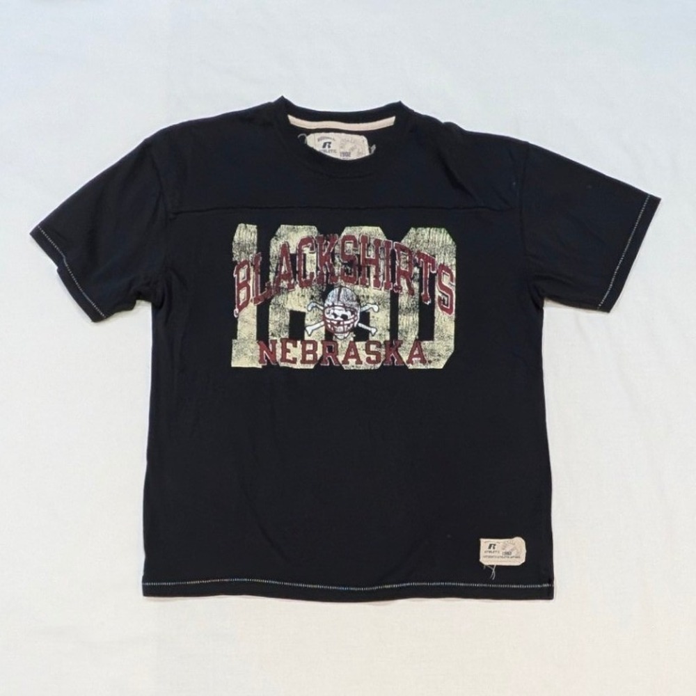 Russell Athletic Nebraska Blackshirts Graphic T-Shirt XL Black